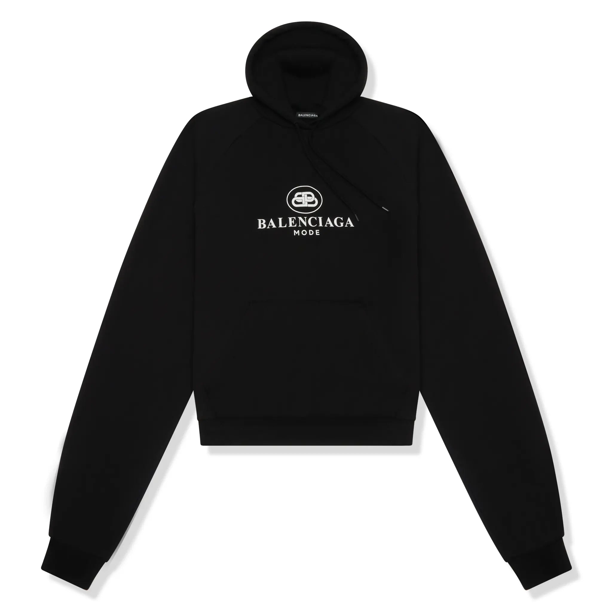 Front view of Preloved - Balenciaga BB Mode Oversized Black Hoodie